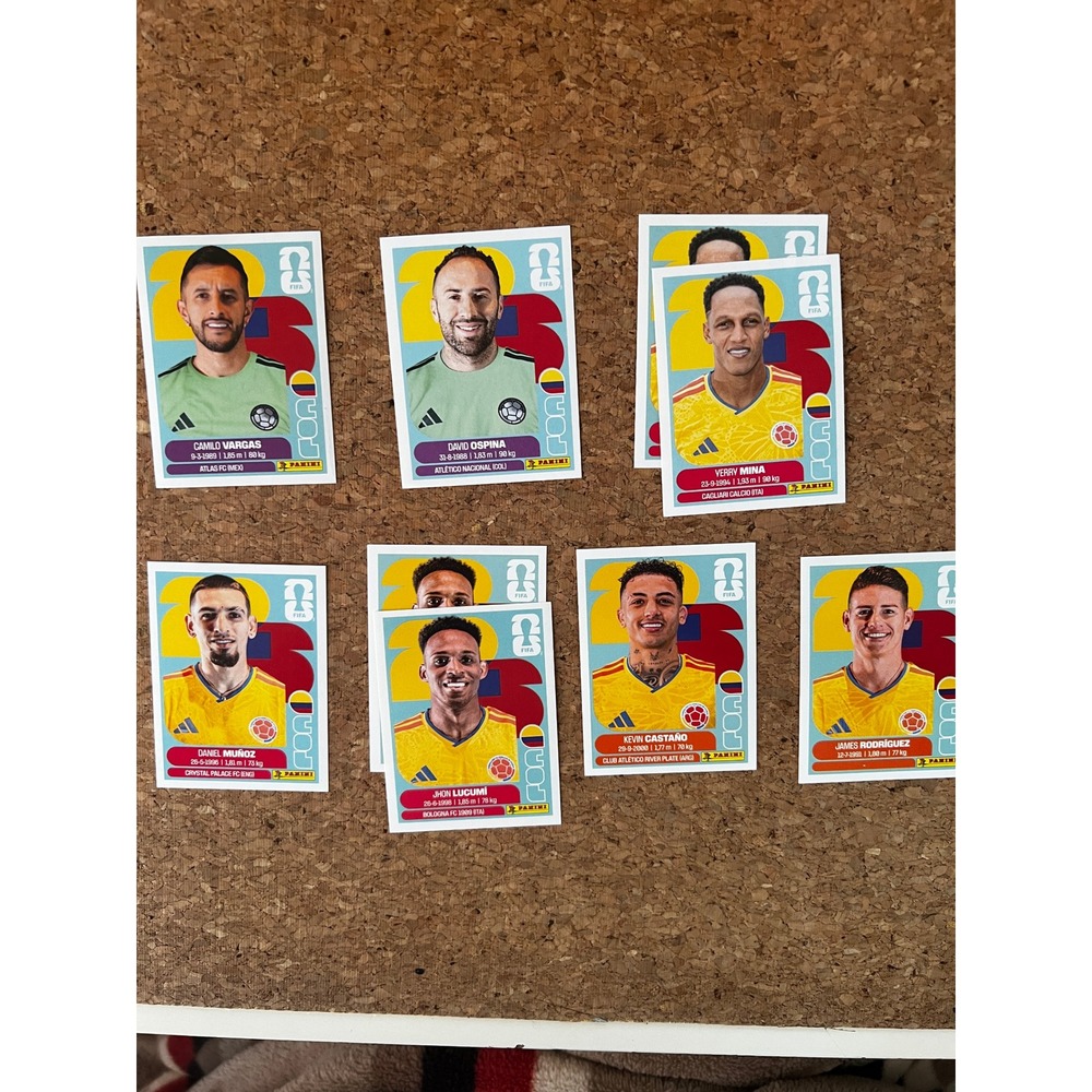 Panini FIFA World Cup 2026 Colombia Sticker Lot James Rodriguez Ospina Mina COL
